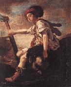 FETI, Domenico David with the Head of Goliath dfg oil painting